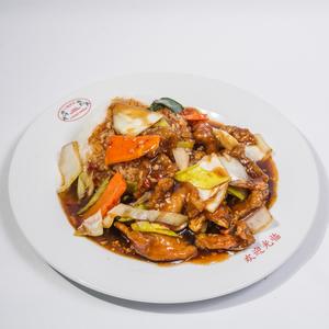 Sušené kuřecí v pikantní sladkokyselé omáčce + rýže